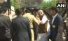 Amit Shah arrives at the residence of martyred SHO Irshad