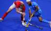 Britain's David Ames, left, and India's Simranjeet Singh