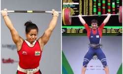 Sanjita Chanu and Deepak Lather performing their lifts on