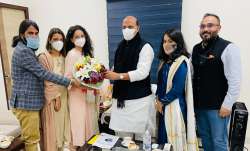 Kangana Ranaut meets Rajnath Singh ahead of 'Tejas'