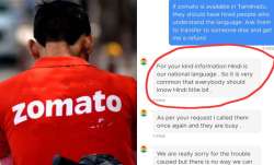 #RejectZomato trends after chat support executive asks Tamil Nadu customer to learn 'national langua