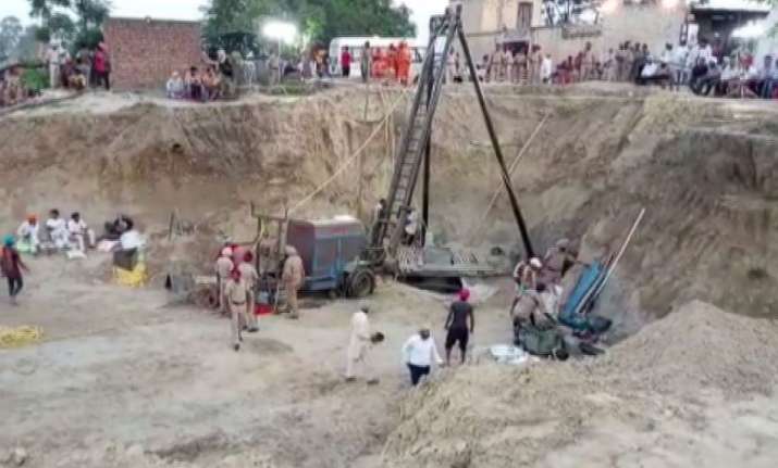 Rescue operation to recover child trapped in borewell