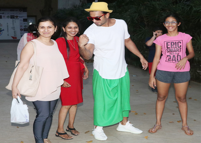 Ranveer Singh Flaunts His Quirky Side By Donning Green Skirt On International Women S Day ranveer singh flaunts his quirky side