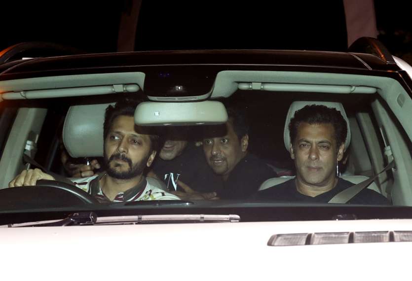 Salman Khan, who is out on bail marked his presence at the birthday party along with Riteish Deshmukh.