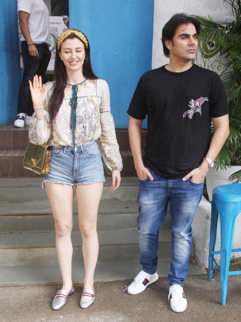 The duo was recently spotted at aÂ  popular Mumbai eatery. Georgia was all smiles for the shutterbugs. Â  Â 