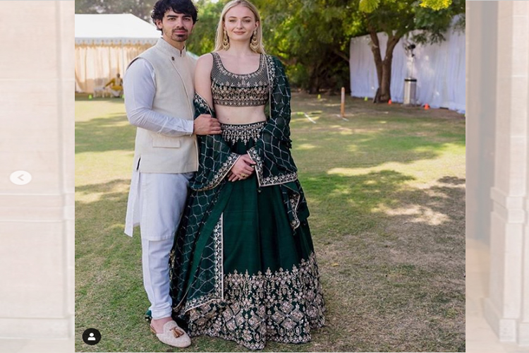 sophie turner lehenga