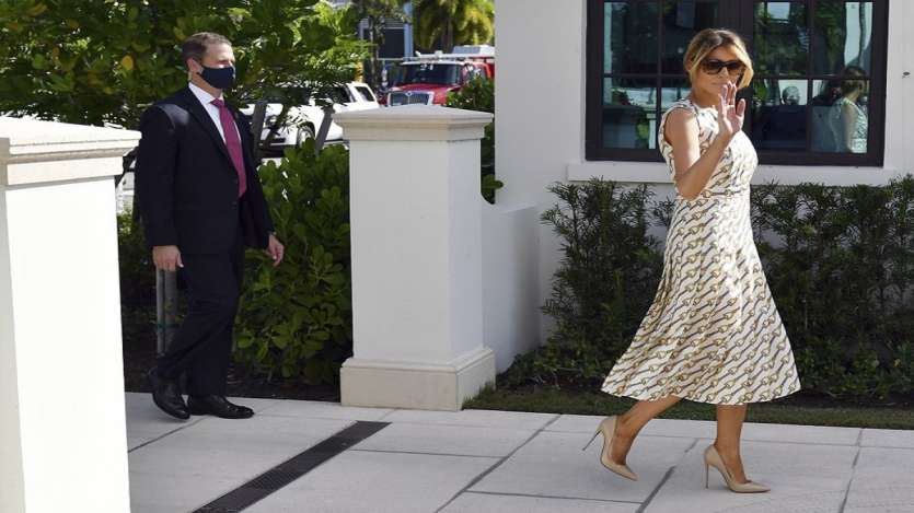 First lady Melania Trump has cast her vote, stopping in at a voting center in Palm Beach, Florida, close to President Donald Trump’s Mar-a-Lago resort.