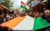 Jammu: People chant slogans as they celebrate India's major