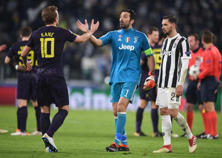 Buffon (centre) returned to Juventus a year ago after one