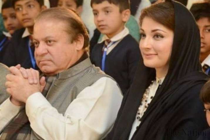 Nawaz Sharif with daughter Maryam Nawaz.