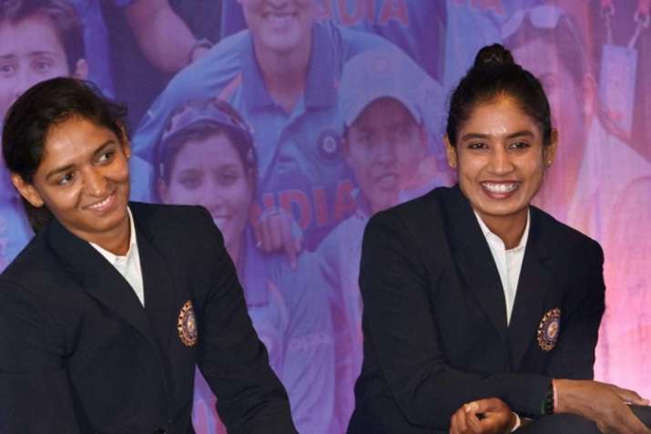 Harmanpreet Kaur with Mithali Raj