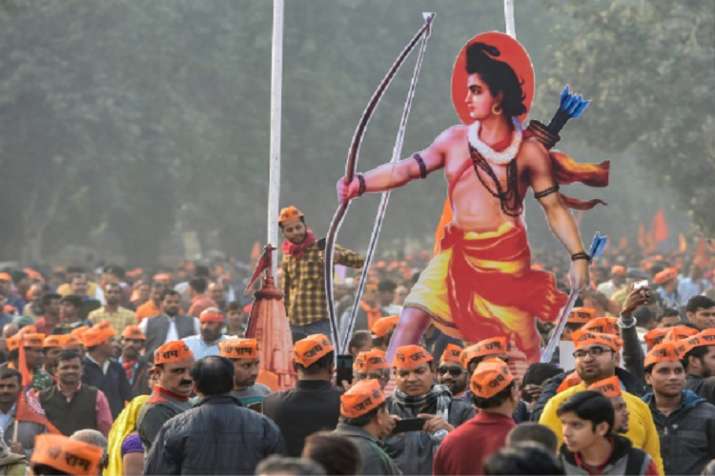 Vishwa Hindu Parishad’s (VHP) supporters gather