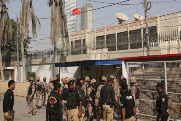Terrorist attack on Chinese consulate in Karachi last year.