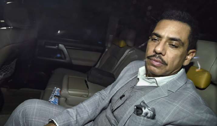 Businessman Robert Vadra leaves after appearing