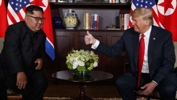 North Korean leader Kim Jong-un with US President Donald
