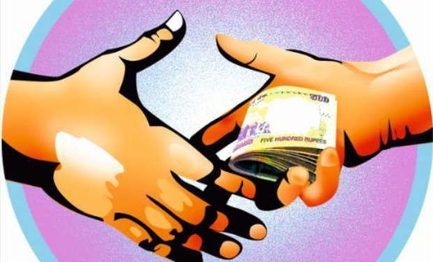 Representational image of accepting bribe