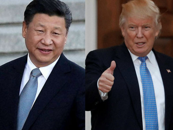US President Donald Trump with Chinese President Xi