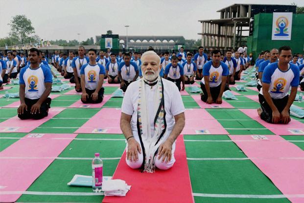 Representative image of World Yoga Day.