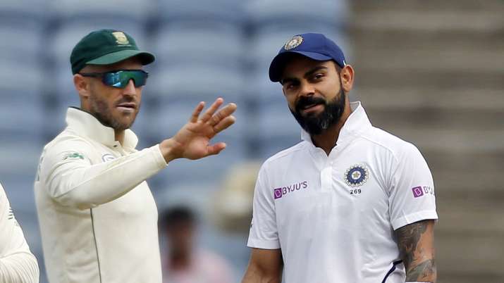 India's cricketer Virat Kohli and South Africa's Faf du