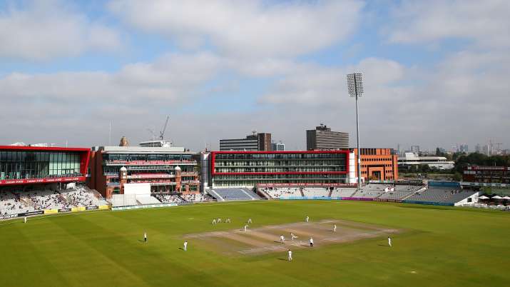 The Old Trafford Ground in Manchester where the second and