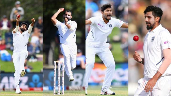 Indian pace trio of Jasprit Bumrah, Ishant Sharma and