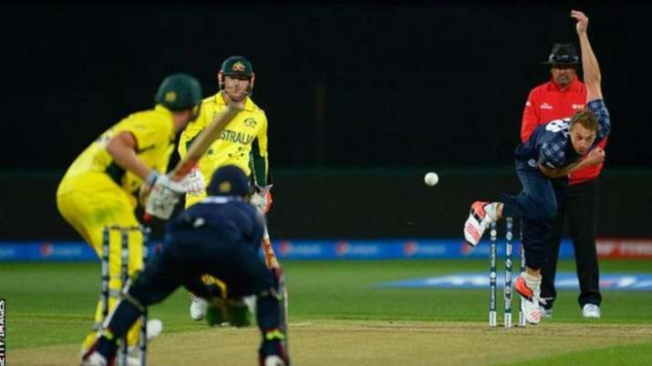 Scotland in action against Australia during 2015 World Cup