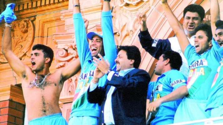 Following the win, Ganguly had waived his T-shirt at the