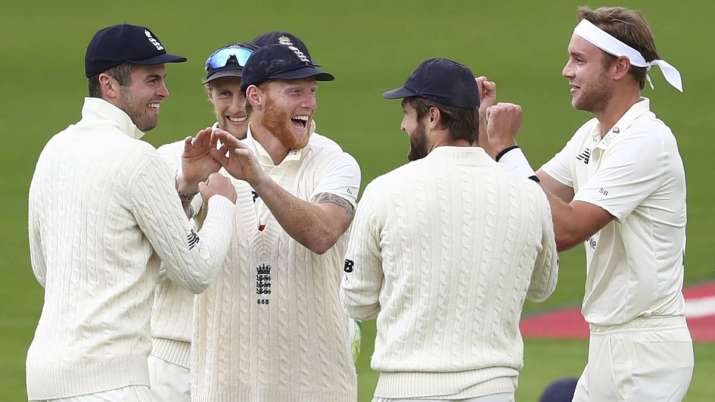 Ben Stokes and Stuart Broad during third Test against West