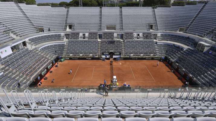The stands around the Central Court of the Foro Italico are