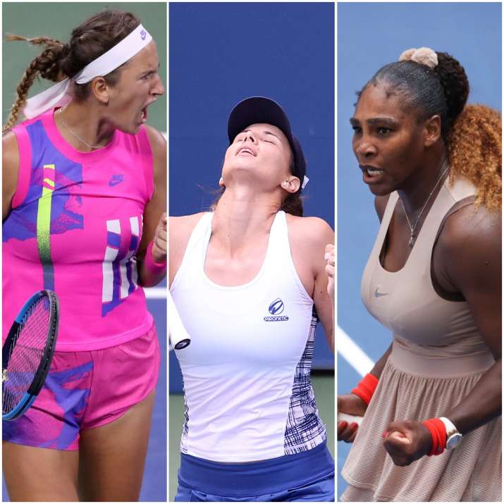 Victoria Azarenka, Tsvetana Pironkova and Serena Williams