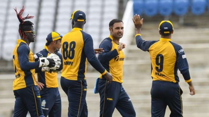 The six Afghan players taking part in the CPL this season