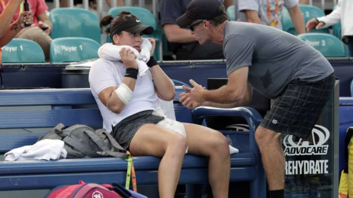 In this March 21, 2019 file photo, Bianca Andreescu, of