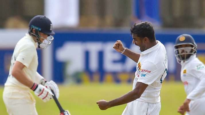 Leftarm spinner Lasith Embuldeniya dismissed double