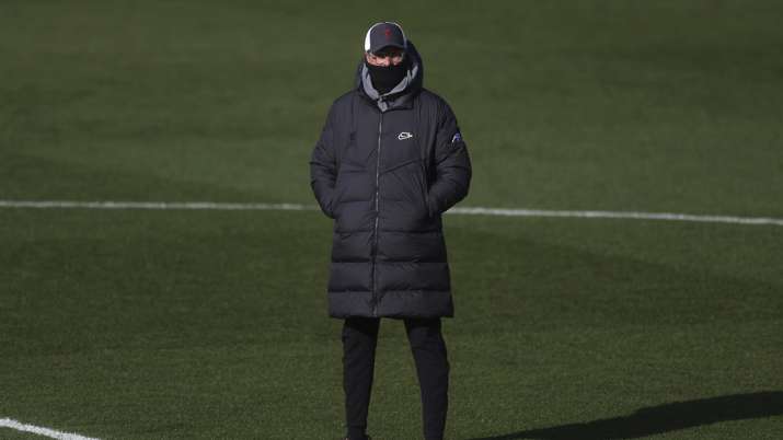 Liverpool's manager Jurgen Klopp watches his players during