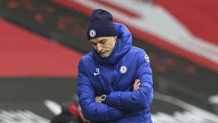 Chelsea's head coach Thomas Tuchel reacts during the