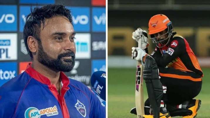 File photos of Delhi Capitals' Amit Mishra (left) with SRH's Wriddhiman Saha. Image Source : IPLT20.COM