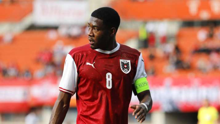 Austria's midfield player David Alaba during the