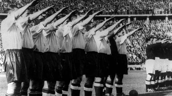 In this May 14, 1938 file photo the England soccer team