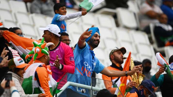 Fans enjoy the atmosphere during Day 3 of the ICC World