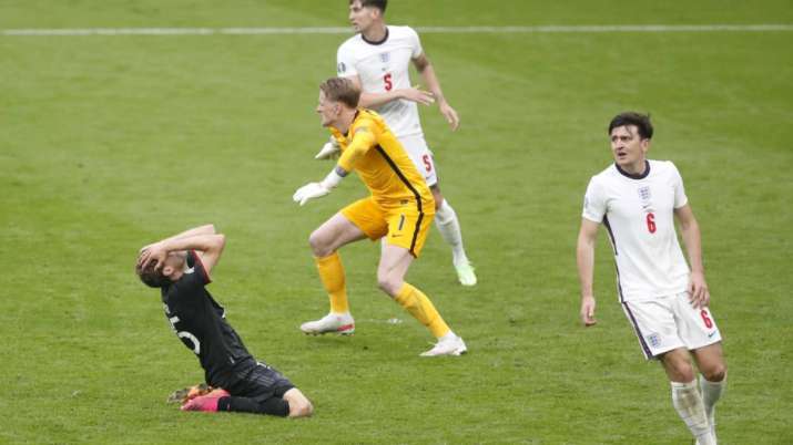 Germany's Thomas Mueller reacts after he failed to score