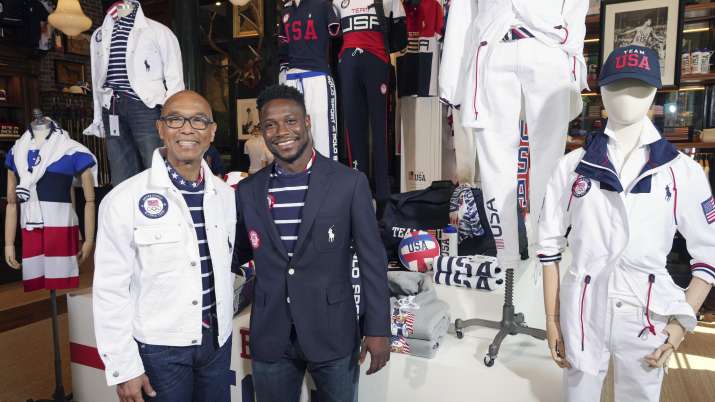 Olympic medalists in fencing, Peter Westbrook, left, and