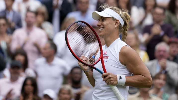 Germany's Angelique Kerber celebrates after defeating Coco