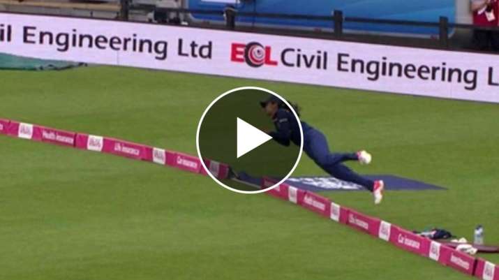 Harleen Deol produces a sensational boundary catch