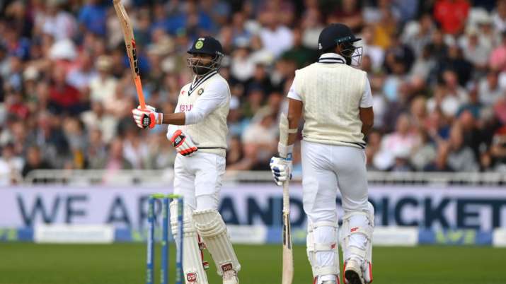 India batsmen Ravindra Jadeja reaches 50 runs during day