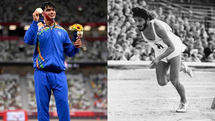 Neeraj Chopra and Milkha Singh