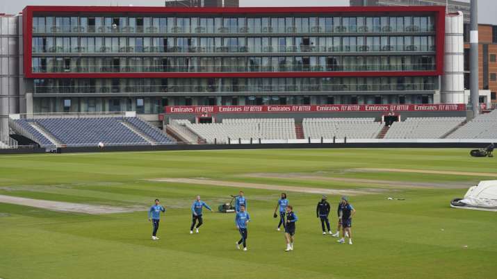 England players during a nets session before the 5th Test