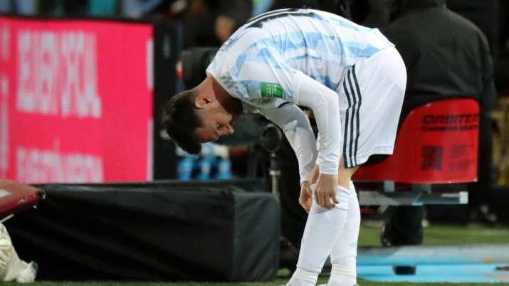 Lionel Messi is being spared for the match against Brazil because of a knee injury that stopped him 
