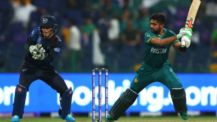 Babar Azam of Pakistan bats during the ICC Men's T20 World