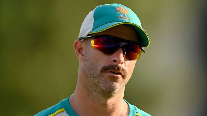 Matthew Wade of Australia looks on during a Australia Net Session ahead of the ICC Men's T20 World 