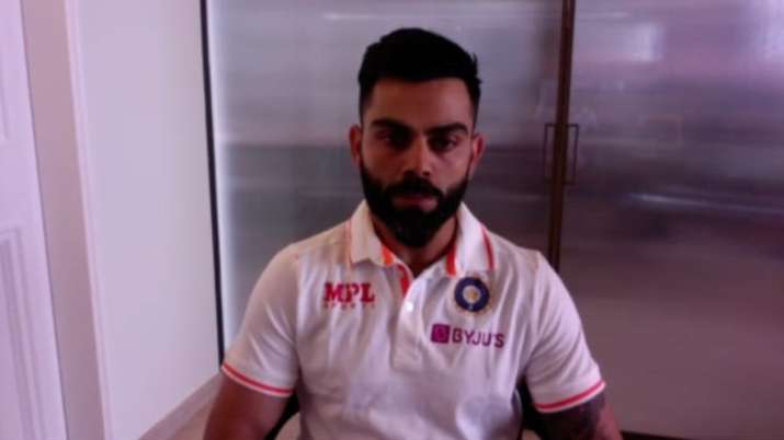 India Test captain Virat Kohli during a virtual media press conference before Team India's departure